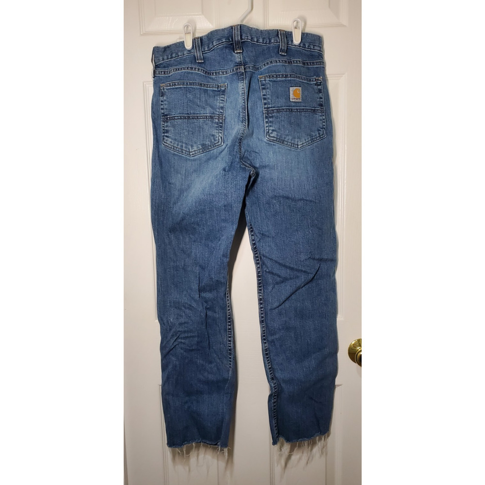 Carhartt BD2804‑M Rugged Flex Jeans Mens 33x32 Blue Relaxed Fit Workwear Stretch - Picture 11 of 11